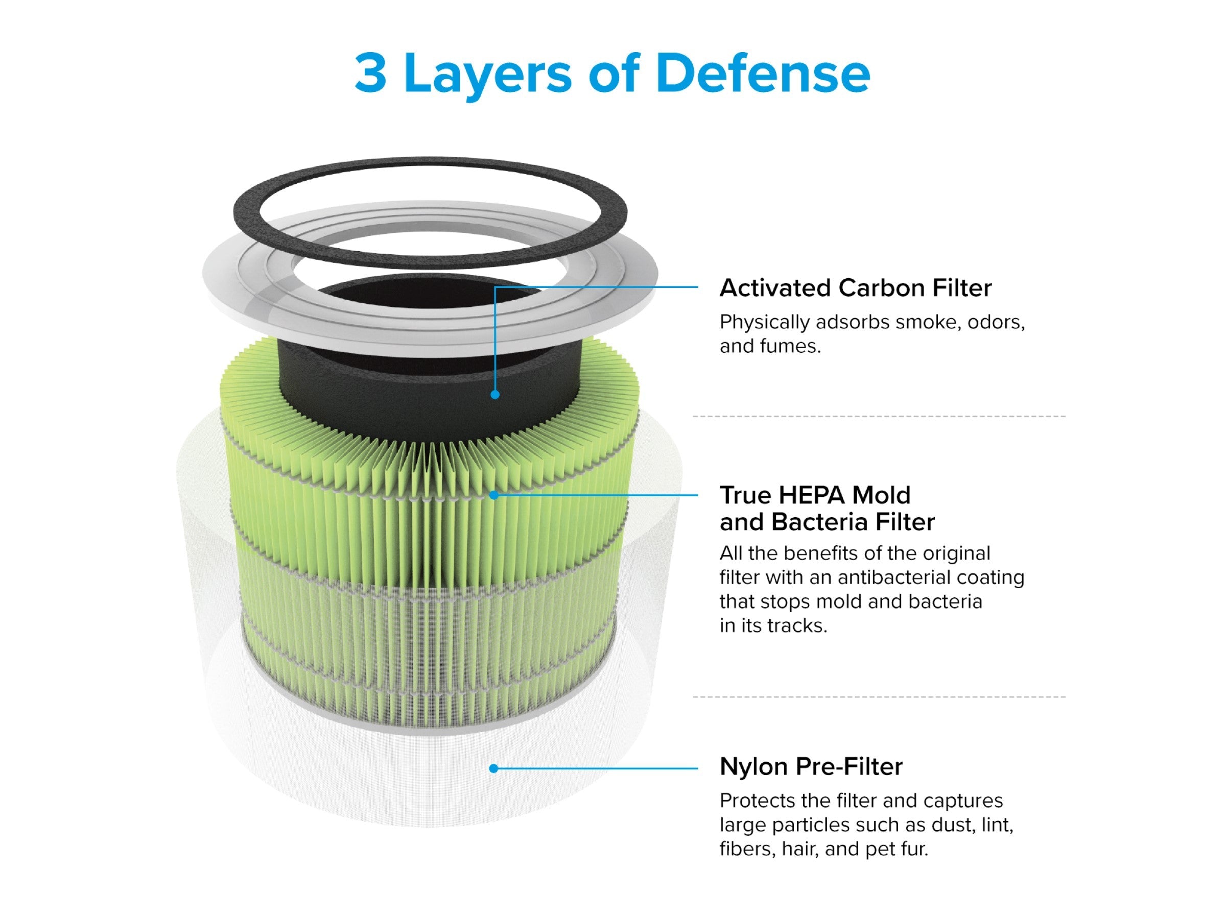 Levoit True HEPA 4-Stage Mold and Bacteria Filter