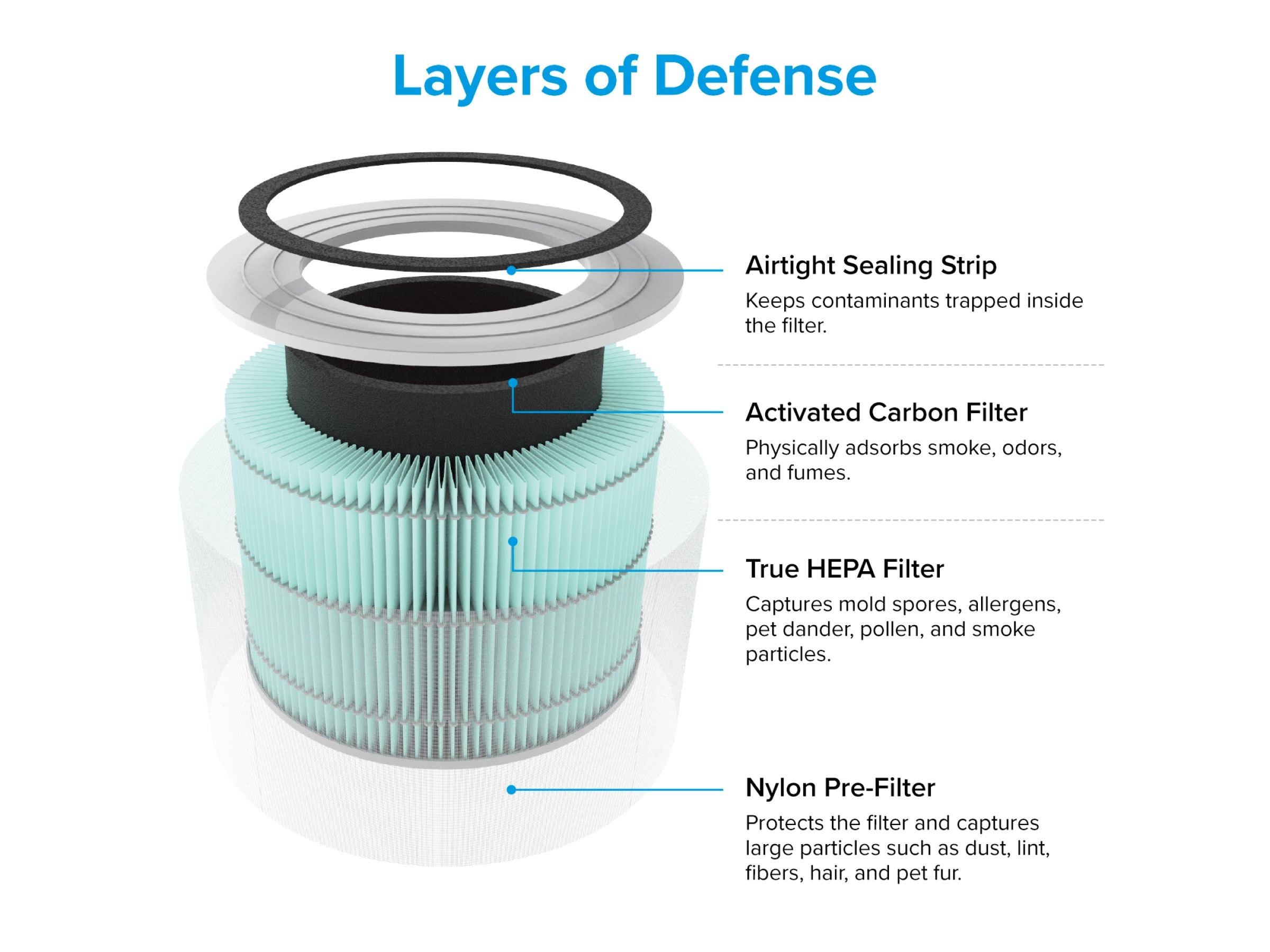 Levoit Core True HEPA 3-Stage Toxin Absorber Filter